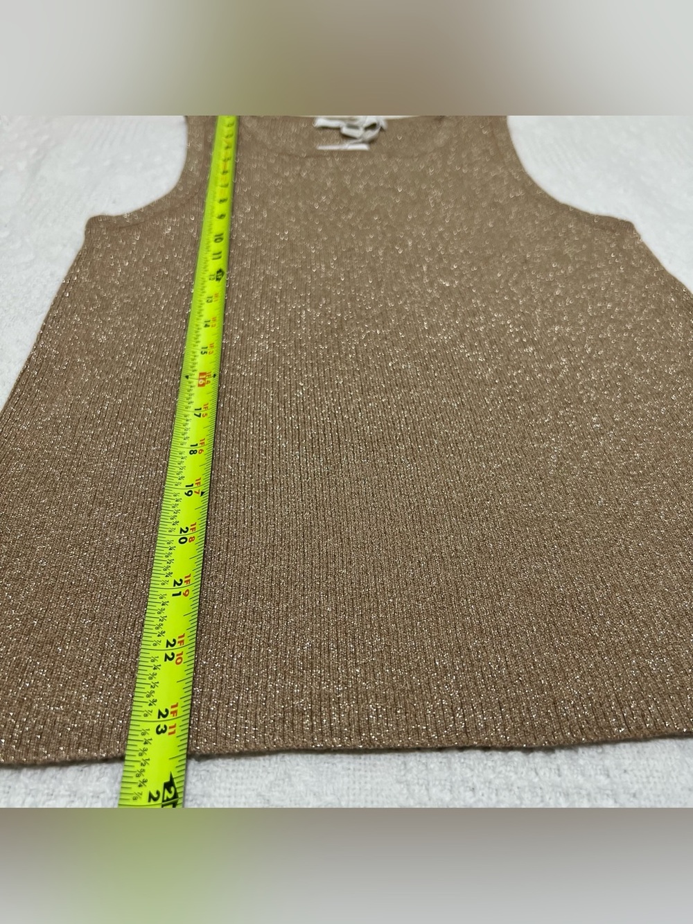 Lilly Pulitzer Esli Sleeveless Sweater Tank in Sand Bar Metallic Size Medium - Picture 13 of 13